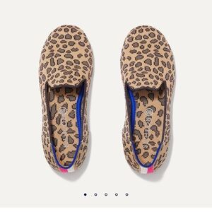 Rothy's Tan Leopard Pattern Slip-Ons